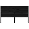 vidaXL T&ecirc;te de lit Noir 206x4x100 cm Bois massif de pin