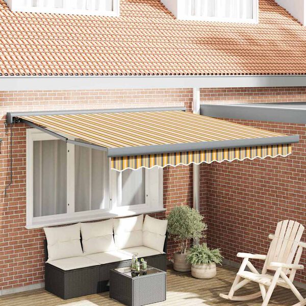 vidaXL Auvent Multicolore 350 x 250 x 165 cm Polyester et Aluminium