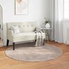 vidaXL Tapis de surface Rond Beige &Oslash; 120 CM
