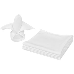 vidaXL Serviettes de table 25 pcs Blanc 50x50 cm