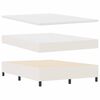 vidaXL Lit &agrave; ressorts Cr&egrave;me et Blanc 203 x 160 x 128 cm