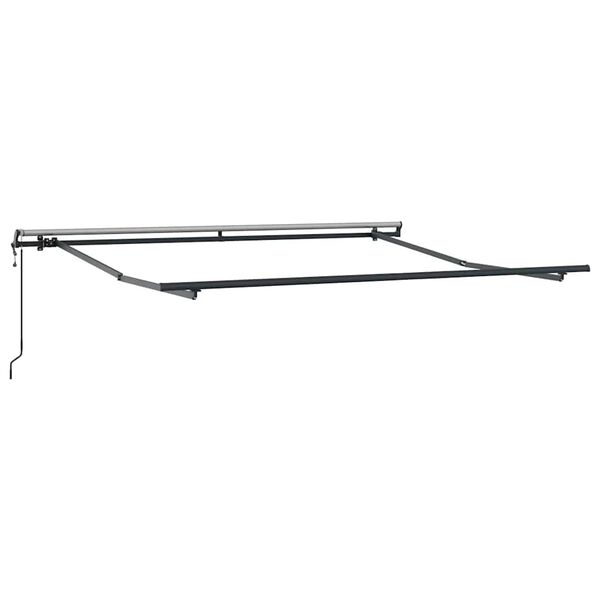 vidaXL Auvent R&eacute;tractable Noir 350 x 250 cm Tissu et Aluminium