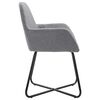 vidaXL Chaises &agrave; manger lot de 2 gris clair tissu