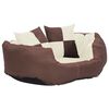 vidaXL Coussin r&eacute;versible lavable de chien Marron et cr&egrave;me 65x50x20 cm