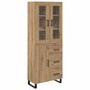 vidaXL Haut Armoire 2 pcs Ch&ecirc;ne artisanal 69,5 x 34 x 180 cm