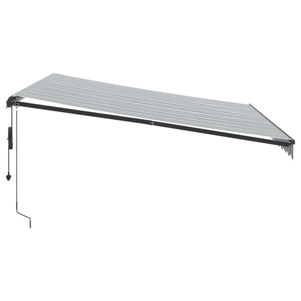vidaXL Auvent rétractable automatique anthracite et blanc 400x350 cm