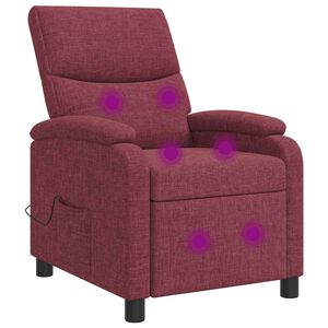 vidaXL Fauteuil de massage inclinable Bordeaux Tissu