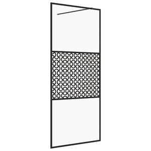 vidaXL Paroi de douche avec verre ESG transparent 80x195 cm Noir