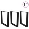 vidaXL Pieds de table à manger en V 3 pièces Noir 90 x (72-73,3) cm Acier
