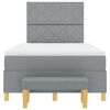 vidaXL Lit &agrave; ressorts avec matelas Gris clair 120 x 190 cm tissu
