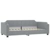 vidaXL Lit de jour avec gigogne et matelas gris clair 90x190 cm tissu