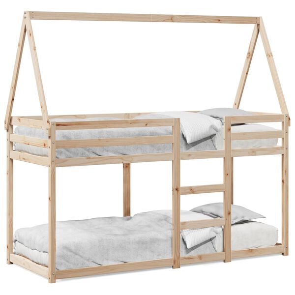 vidaXL Lit superpos&eacute; sans matelas 75x190 cm bois de pin massif