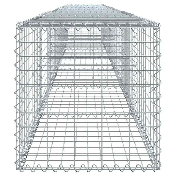 vidaXL Panier gabion avec couvercle 700x50x50 cm fer galvanis&eacute;