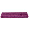 vidaXL Tapis d'escalier 30 pi&egrave;ces 65 x 21 x 4 cm Violet Bord rectangulaire