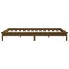vidaXL Cadre de lit sans matelas marron miel 160x200 cm bois massif