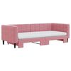 vidaXL Lit de jour avec gigogne et matelas rose 90x200 cm velours