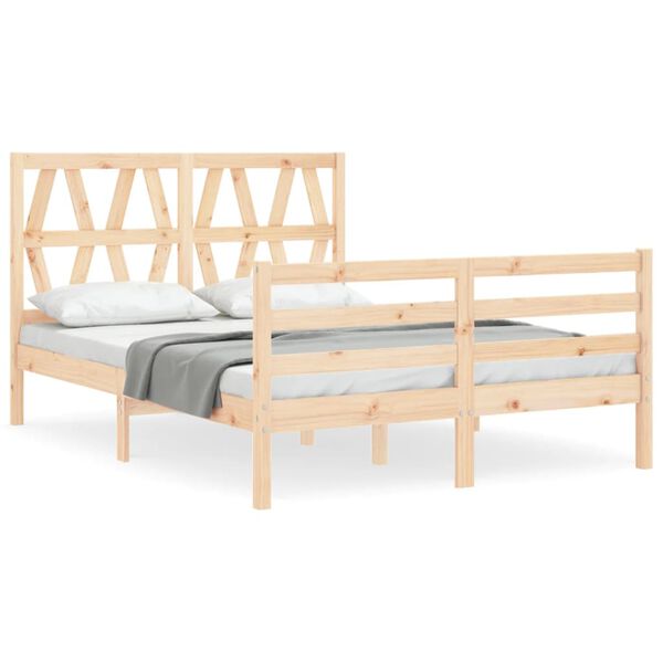 vidaXL Cadre de lit sans matelas 140x200 cm bois massif