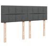 vidaXL Sommier à lattes de lit avec matelas Gris foncé 160x200cm Tissu