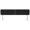 vidaXL T&ecirc;te de lit avec oreilles Noir 203x23x78/88 cm Velours