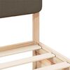 vidaXL Cadre de lit avec t&ecirc;te de lit rembourr&eacute;e Taupe 135 x 190 cm