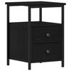 vidaXL Table de chevet en ch&ecirc;ne noir 34 x 35,5 x 50 cm bois d'ing&eacute;nierie
