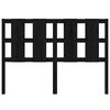 vidaXL T&ecirc;te de lit Noir 125,5x4x100 cm Bois massif de pin