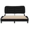 vidaXL Cadre de lit sans matelas Hvar noir 140x190 cm tissu