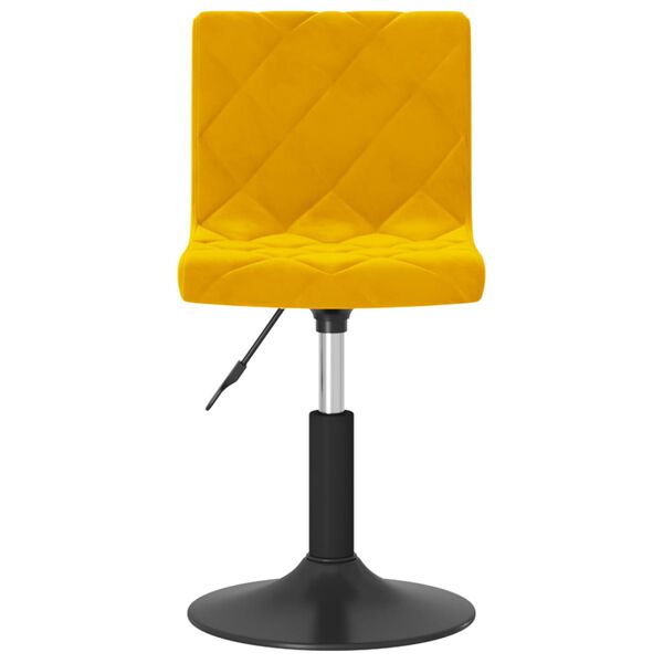 vidaXL Chaises &agrave; manger pivotantes lot de 4 jaune moutarde velours