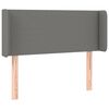 vidaXL T&ecirc;te de lit avec oreilles Gris fonc&eacute; 103x16x78/88 cm Tissu