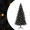 vidaXL Sapin de No&euml;l Noir 240 cm PVC