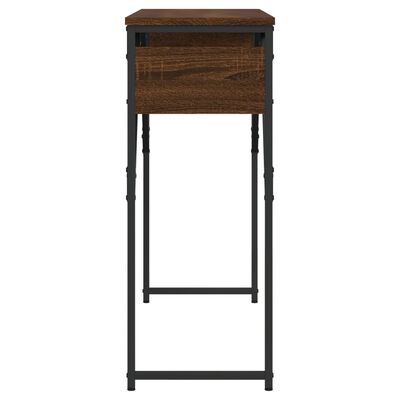 vidaXL Table console avec étagère chêne marron 105x30x75 cm