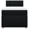 vidaXL Sommier &agrave; lattes de lit avec matelas noir 90x190 cm simple tissu