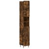 vidaXL Armoire de Salle de Bain avec &Eacute;tag&egrave;re Ouverte ZWOLLE Ch&ecirc;ne fum&eacute;