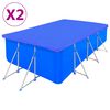 vidaXL Couvertures de piscine 2 pcs PE Rectangulaire 90 g/m&sup2; 400x207cm
