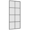 vidaXL Porte coulissante kit de quincaillerie noir 90x205 cm verre ESG