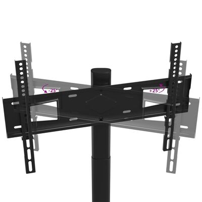 vidaXL Meuble TV d'angle 2 niveaux pour 32-65 pouces noir