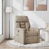 vidaXL Fauteuil inclinable de massage taupe tissu microfibre
