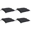 vidaXL Coussins de chaise lot de 4 noir 40x40x7 cm tissu oxford