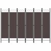 vidaXL Cloison de s&eacute;paration 6 panneaux Marron 240x180 cm