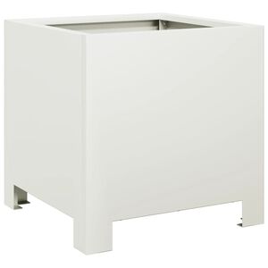 vidaXL Jardini&egrave;re blanc 30x30x30 cm acier