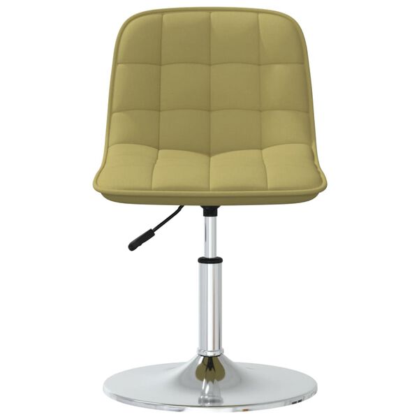 vidaXL Chaises pivotantes &agrave; manger lot de 2 vert tissu