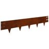 vidaXL Bordure de Pelouse 20 pc 100 x 20 cm Acier Rouill&eacute;