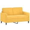 vidaXL Ensemble de canap&eacute;s 2 pcs coussins d&eacute;coratifs et coussins Jaune