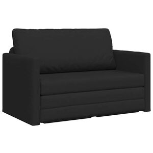 vidaXL Canap&eacute;-Lit Noir 124 x 71 x 78 cm tissu