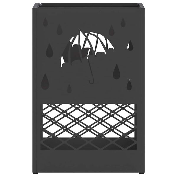 vidaXL Porte-parapluie Noir 28 x 12 x 41 cm Acier