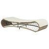 vidaXL Chaise longue avec coussin R&eacute;sine tress&eacute;e Gris