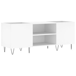 vidaXL Armoire &agrave; disques blanc 121x38x48 cm bois d'ing&eacute;nierie