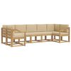 vidaXL Ensemble de canap&eacute;s d'ext&eacute;rieur 7 pc Blanc et Beige