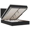 VidaXL Cadre de lit ottoman avec matelas noir 140x190 cm tissu