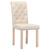 vidaXL Chaises &agrave; manger lot de 6 cr&egrave;me tissu